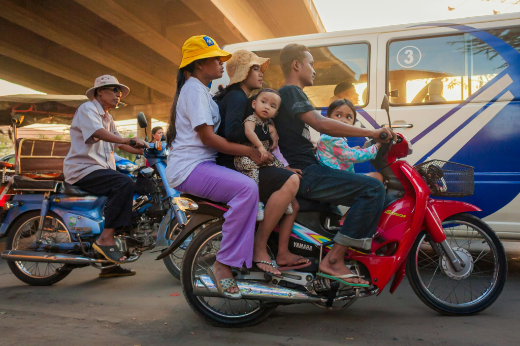 Five on a Moto, Phnom Penh, Cambodia